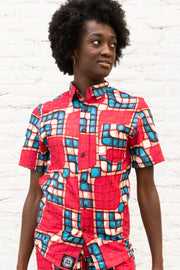 Short Sleeved Shirt - Sotokoi print - Women's