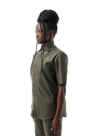 Short Sleeved Shirt - Army Green - Unisex