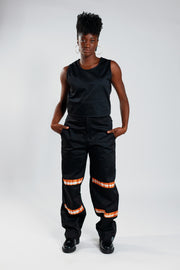 Loose Fit Cargo Trousers – Cargo Black / Orange - Female