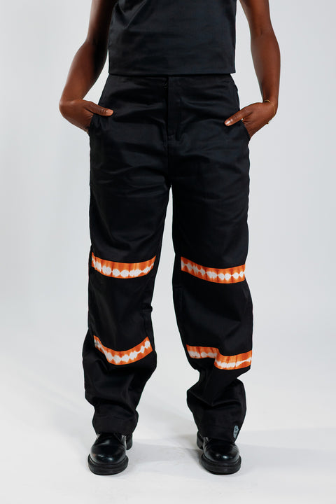 Loose Fit Cargo Trousers – Cargo Black / Orange - Female