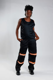 Loose Fit Cargo Trousers – Cargo Black / Orange - Female