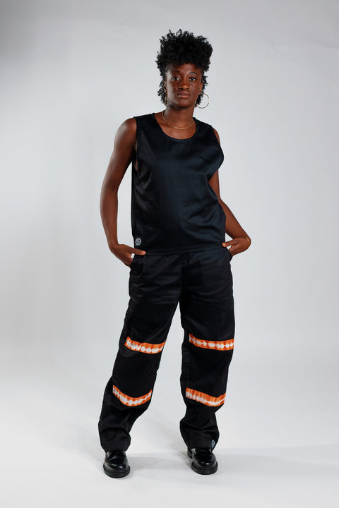 Loose Fit Cargo Trousers – Cargo Black / Orange - Female