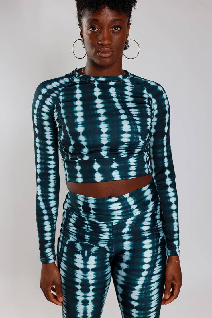 Long Sleeve Stretch Top – Deep Green - Female