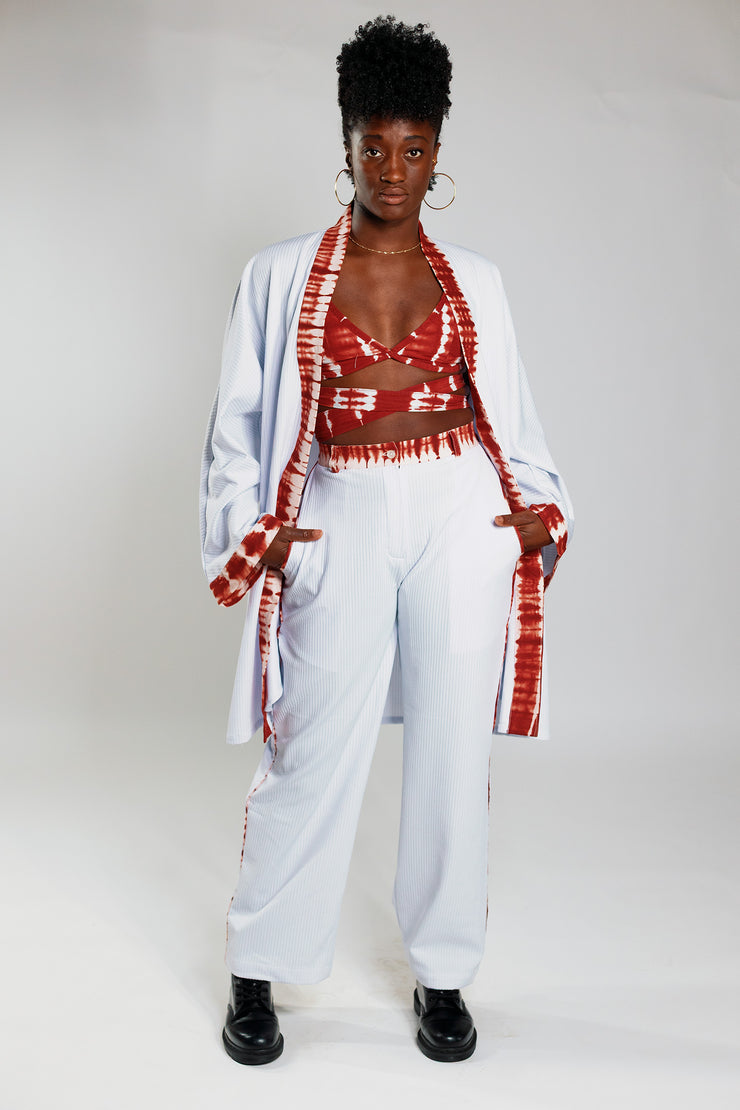 Kimono – White Rib / Deep Red - Female