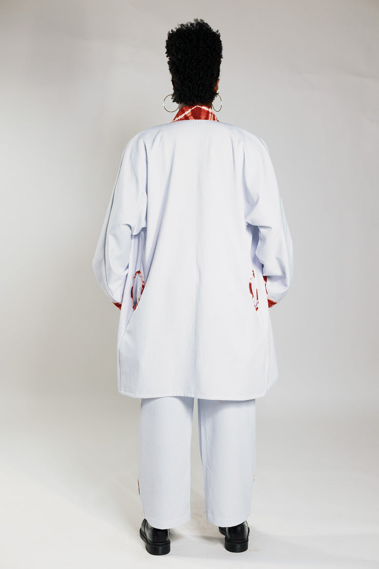 Kimono – White Rib / Deep Red - Female