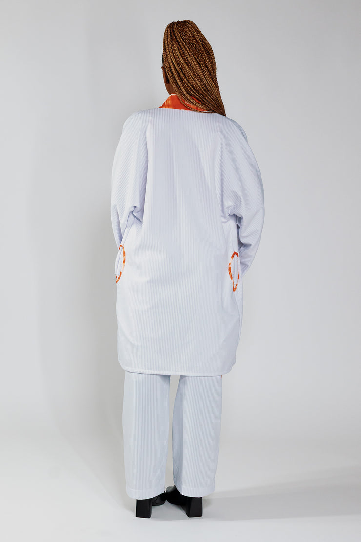 Kimono – White Rib / Orange - Female