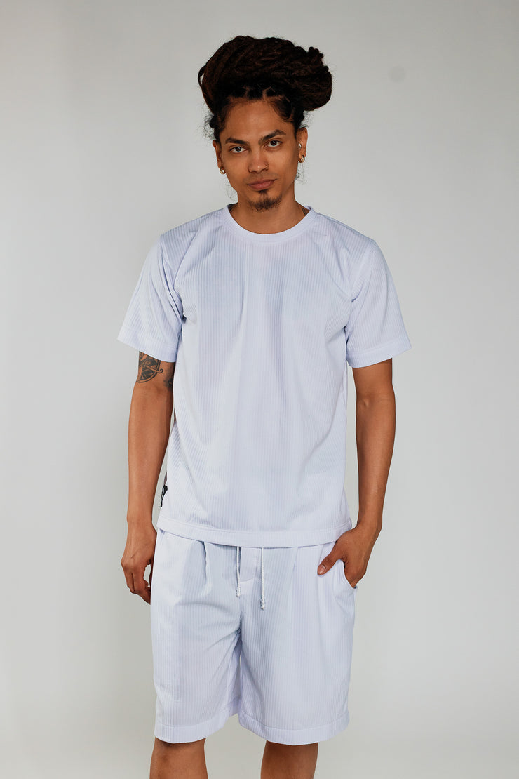 Resort Shorts – White Rib fabric - Unisex