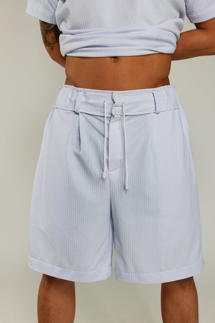 Resort Shorts – White Rib fabric - Unisex