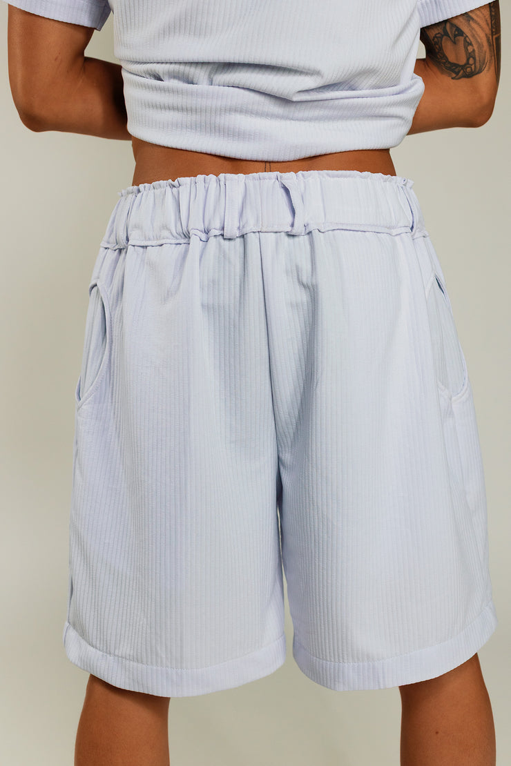 Resort Shorts – White Rib fabric - Unisex
