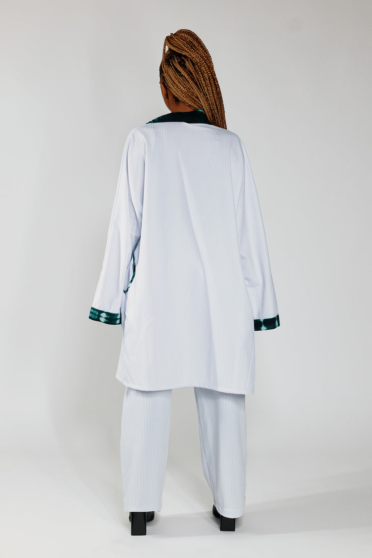 Kimono – White Rib / Deep Green - Female