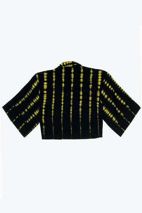 Cropped Resort Shirt – Black & Yellow - Female
