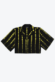 Cropped Resort Shirt – Black & Yellow - Female