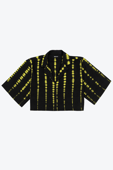 Cropped Resort Shirt – Black & Yellow - Female