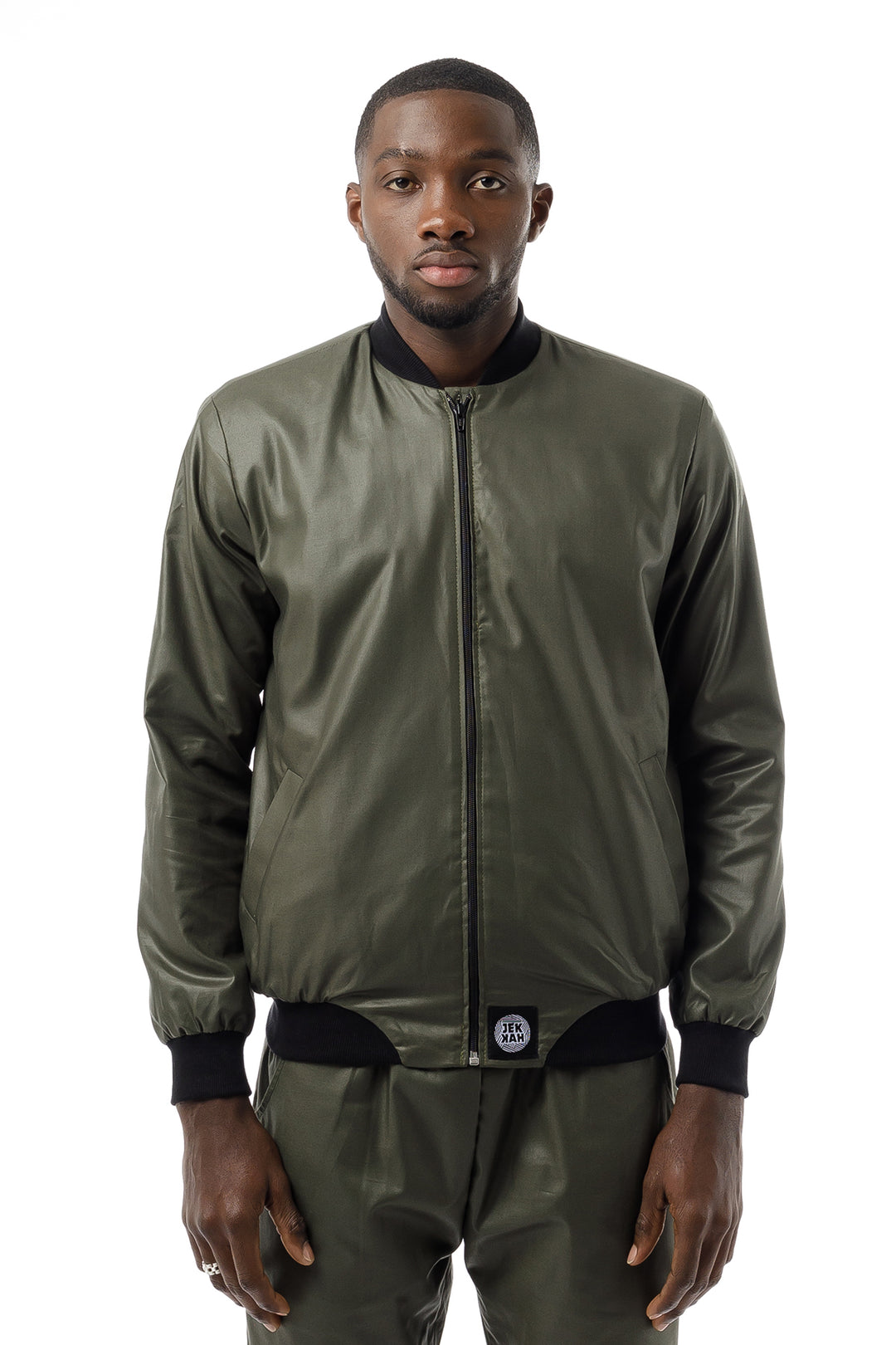 Authentic ☆本革☆短丈“bomber military jacket TRGreenBomberJacketcut-