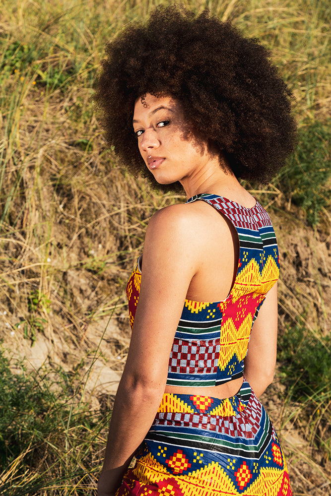 African Print Clothing by JEKKAH - crop-tops - crop-tops